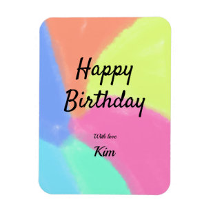 Magnet Flexible calligraphie simple et minimale joyeux anniversair