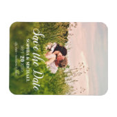 Magnet Flexible Calligraphy Save the Date Wedding Photo Aimant (Horizontal)