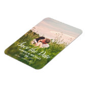 Magnet Flexible Calligraphy Save the Date Wedding Photo Aimant (Côté Gauche)