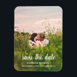 Magnet Flexible Calligraphy Save the Date Wedding Photo Aimant<br><div class="desc">Calligraphy Save the Date Wedding Photo Aimant</div>