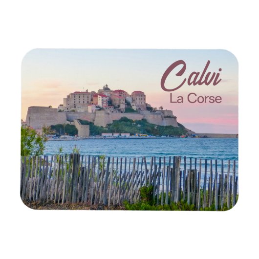 Magnet Flexible Calvi en Corse au Sunset Souvenir (Horizontal)