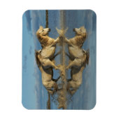 Magnet Flexible Camargue, Chevaux et réflexion, Sud de la France (Vertical)