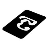 Magnet Flexible Cambodgienne numéro 7 / sept / ៧ (Pram Pi) Khmer (Côté Gauche)