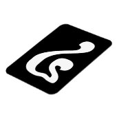 Magnet Flexible Cambodian Number 4 / Four / ៤ (Buen) Khmer Script (Côté Gauche)