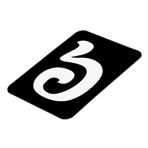 Magnet Flexible Cambodian Number 6 / Six / ៦ (Pram Muj) Khmer