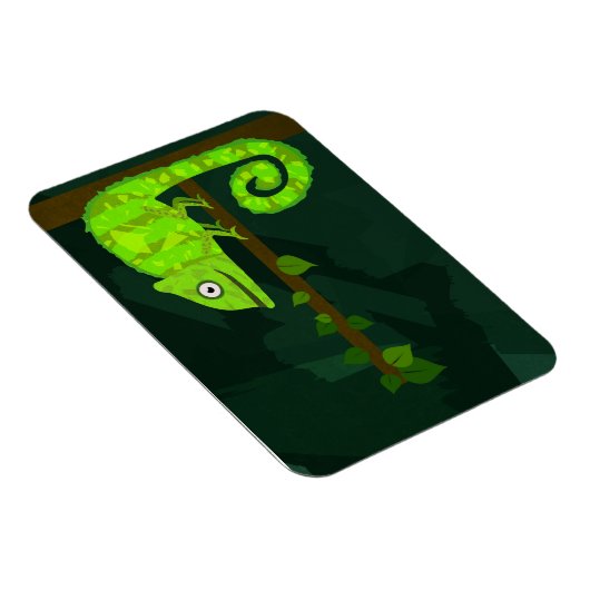 Magnet Flexible Caméléon vert mignon (Côté Droit)