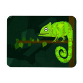 Magnet Flexible Caméléon vert mignon (Horizontal)