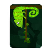Magnet Flexible Caméléon vert mignon (Vertical)