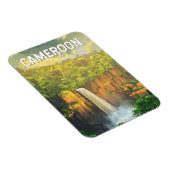 Magnet Flexible Cameroun Illustration Voyage Art Vintage (Côté Droit)
