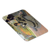 Magnet Flexible Camille Monet sur un banc Claude Monet (Côté Droit)