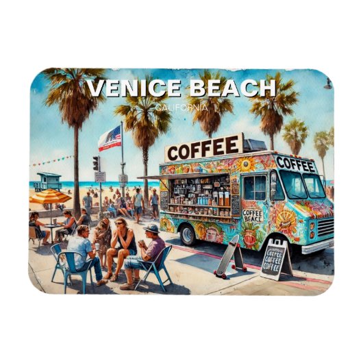 Magnet Flexible Camion de café Venice Beach (Horizontal)