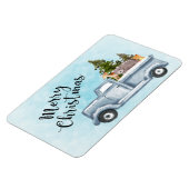 Magnet Flexible Camion de Noël avec pins et animaux de forêt (Côté Gauche)