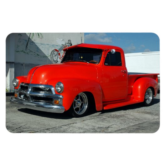 Magnet Flexible Camion de ramassage Customisé rouge (Horizontal)