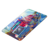 Magnet Flexible Camion de transport de marchandises rouge sur la r (Côté Gauche)