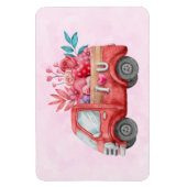 Magnet Flexible Camion mignonne d'amour transportant des coeurs et (Vertical)
