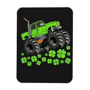 Magnet Flexible Camion Monstre Chanceux de la Saint-Patrick pour T