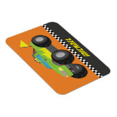 Magnet Flexible Camion Monstre Vert de Course Cool pour Garçons Pi (Côté Droit)