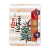 Magnet Flexible Camion Vintage panneau rouge Noël (Vertical)
