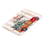 Magnet Flexible Camion Vintage panneau rouge Noël (Côté Gauche)