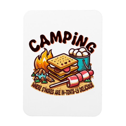 Magnet Flexible camp de smores (Vertical)