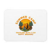 Magnet Flexible Camp d'été en voyage avec un chat (Horizontal)