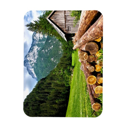 Magnet Flexible Camp d'exploitation forestière dans la forêt avec  (Vertical)