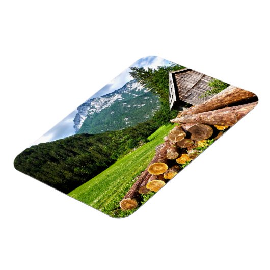 Magnet Flexible Camp d'exploitation forestière dans la forêt avec (Côté Gauche)