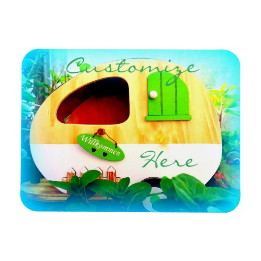 Magnet Flexible Camper Vintage Retro customisé (Horizontal)