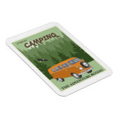 Magnet Flexible Camping forestier Camper Van Affiche de voyage (Côté Droit)