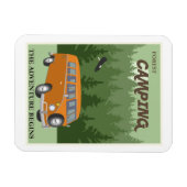 Magnet Flexible Camping forestier Camper Van Affiche de voyage (Horizontal)