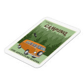 Magnet Flexible Camping forestier Camper Van Affiche de voyage (Côté Gauche)