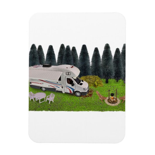 Magnet Flexible Camping RV dans le Camping Forêt (Vertical)
