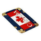 Magnet Flexible 🍁 CANADA Feuille d'érable Bleu Or (Côté Droit)