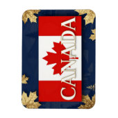 Magnet Flexible 🍁 CANADA Feuille d'érable Bleu Or (Vertical)