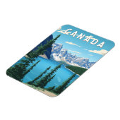 Magnet Flexible Canada Illustration Voyage Art Vintage (Côté Gauche)