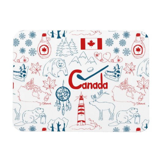 Magnet Flexible Canada | Motif de symboles (Horizontal)