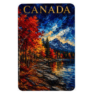 Magnet Flexible Canada Mountain Lake Art Souvenir