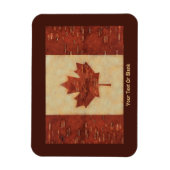 Magnet Flexible Canadian Flag On Inner Birch Bark (Vertical)