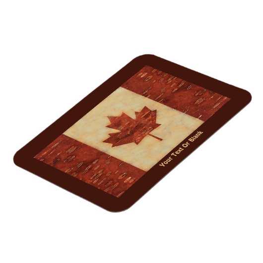 Magnet Flexible Canadian Flag On Inner Birch Bark (Côté Gauche)
