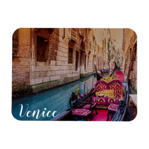 Magnet Flexible Canal avec gondole traditionnelle à Venise, Italie