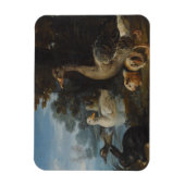 Magnet Flexible Canards Cochons de Guinée et un lapin dans un pays (Vertical)