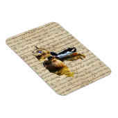 Magnet Flexible Canards sur papier vintage (Côté Droit)