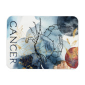 Magnet Flexible Cancer le crabe zodiaque astrologie anniversaire b (Horizontal)