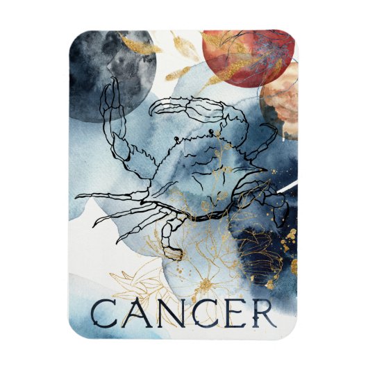 Magnet Flexible Cancer le crabe zodiaque astrologie anniversaire b (Vertical)