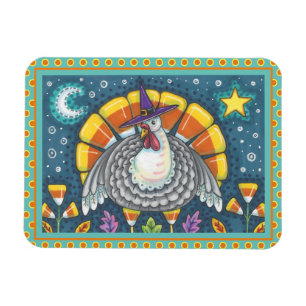 MAGNET FLEXIBLE CANDY CORN TURKEY, COLORÉ MERCI D'OFFRIR UN ART FO