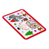 Magnet Flexible Caniche gris Noël #3 Aimant (Côté Droit)