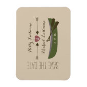 Magnet Flexible Canot + Flèches Avec Coeur Économisez La Date Magn (Vertical)