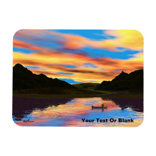 Magnet Flexible Canot Sur Sunset Lake (Horizontal)