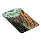 Magnet Flexible Canyon Noir Du Parc National Gunnison Art (Côté Droit)