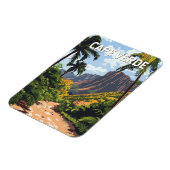 Magnet Flexible Cap-Vert Illustration Voyage Art Vintage (Côté Gauche)